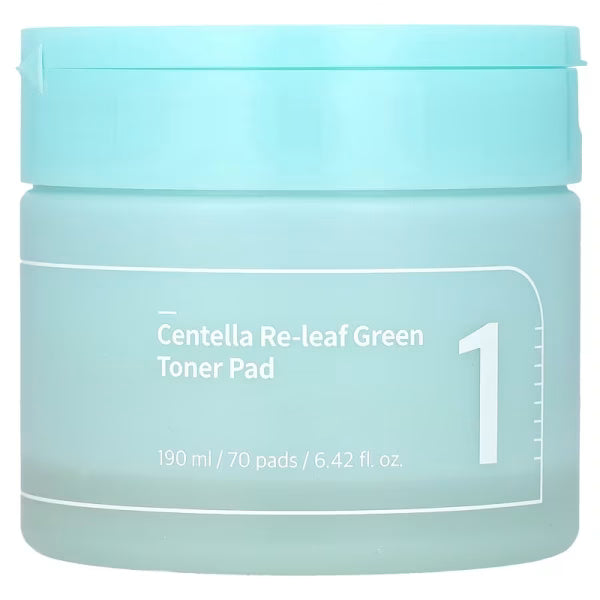 Numbuzin – No.1 Centella Re-Leaf Green Toner Pad, 190ml/70pads