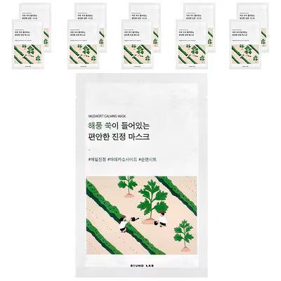 Round Lab – Mugwort Calming Mask, 10 pcs * 25 ML