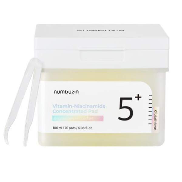 Numbuzin – No.5+ Glutathione Vitamin Concentrated Pad – 180ml/70pads