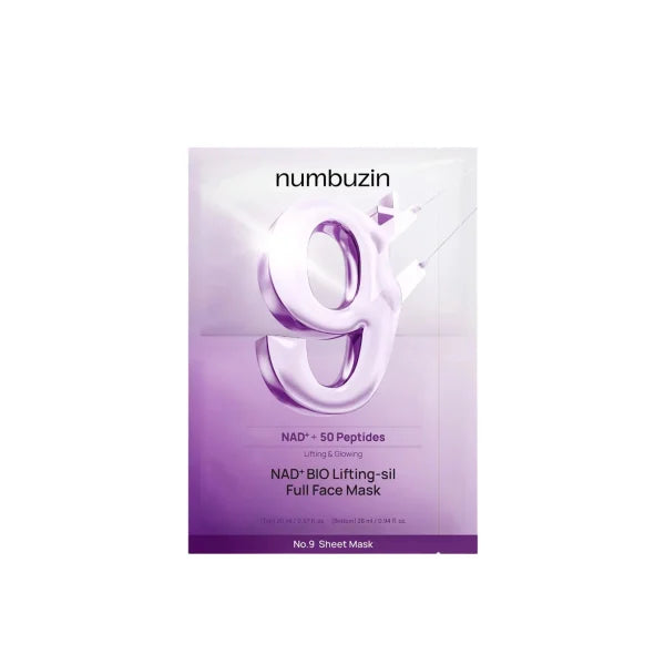 Numbuzin – No.9 NAD+ Bio Lifting-sil Full Face Mask, 28ml, 1 piece
