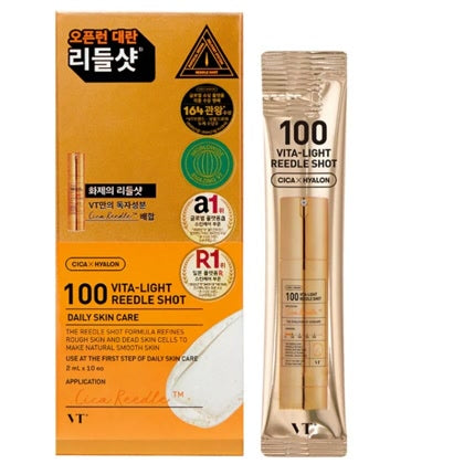 VT Cosmetics – Vita-Light Reedle Shot 100 Essence – 2ml*10ea