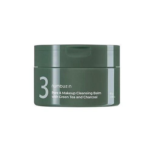 Numbuzin – No.3 Pore & Makeup Cleansing Balm with Green Tea and Charcoal, 85g
